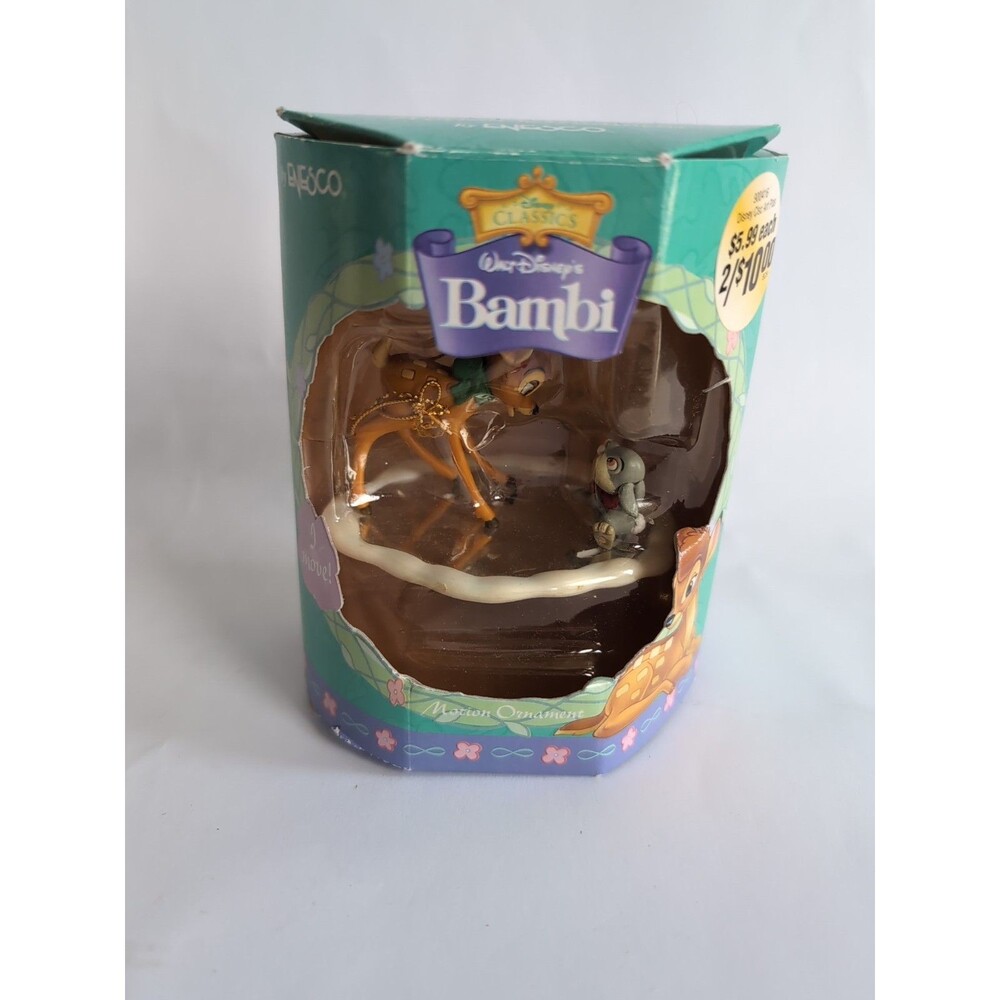 Vintage 1990's Disney Bambi Christmas Ornament By ENESCO *NEW* In Original Box